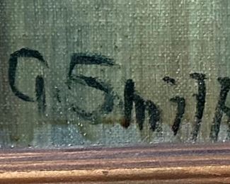 Original Art Oil Painting Floral Still Life G. Smith #1	Frame: 21.5 x 27.5.	
