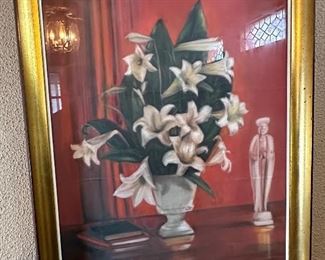 Framed Litho Floral Print	Frame: 28 x 22in	
