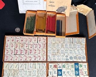 Antique Mah Jong Set Mahjong The Ancient Game of China	3 x 8 x 5.5in	HxWxD

