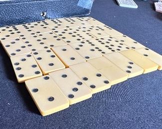 Antique Dominoes Set	Box 8.5 inches long.	
