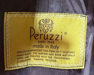 Vintage Peruzzi Leather Trench Coat Italian	XL	
