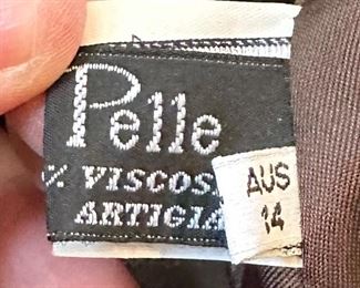 Vintage Peruzzi Leather Trench Coat Italian	XL	
