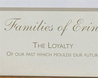 Signed Philip Gray Print Loyalty Families of Erin	Frame: 17 x 15in	

