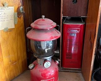1968 Vintage Coleman 200a RED Camping Lantern		
