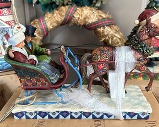 *Signed* Jim Shore Heartwood Creek Dashing into the Season Christmas Figure	