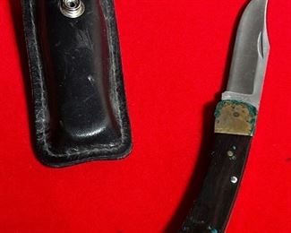 Vintage Old Buck 110 USA Pocket Knife With Case 2of2	8.75 inches unfolded 4.75 folded	
