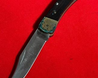 Vintage Old Buck 110 USA Pocket Knife With Case 2of2	8.75 inches unfolded 4.75 folded	
