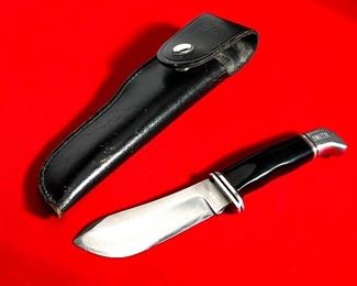 RARE VINTAGE OLD BUCK 103 SKINNER KNIFE & SHEATH	Total knife length 8.25 inches blade length 4 inches	
