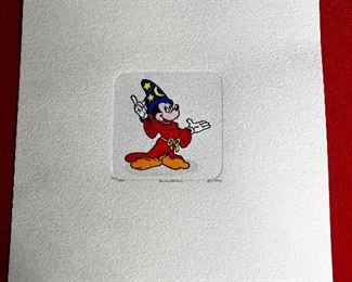 DISNEY SOWA AND REISER ETCHING SORCERER MICKEY LIMITED EDITION"	Total paper dimensions 7.5 inches x 7.5 inches	
