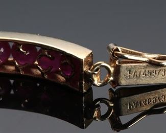 14k Gold Multi-Gemstone Tennis Bracelet Diamond/Garnet/Peridot/Sapphire	8in long<BR>4mm Wide	
