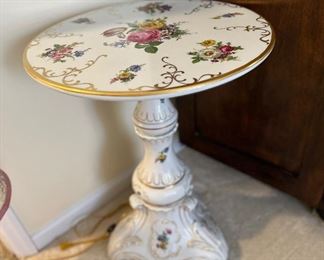 Authentic Dresden inlaid painted table ….. this is not for the faint of heart.  It is expensive and suited for a particular type of taste….