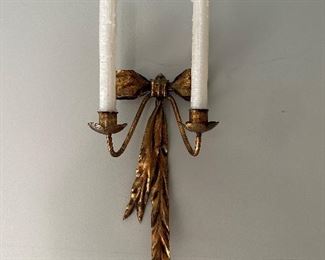 Metal Gold Robin Sconces Candle Holders
