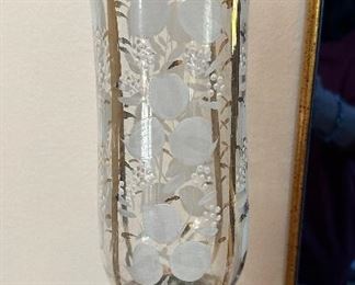 Original glass, antique lights that were once used as lamps.  Past owner converted them to candelabras.