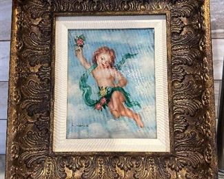 Cupid Oil Canvas - French Frame