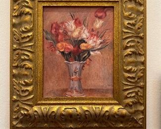 Flowers Paint Gold Frame