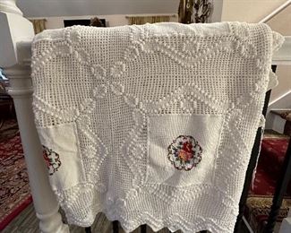 Crochet Needle Point Table Cover from Brazil