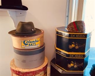 Mens and womens vintage hats