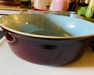 Beautiful large USA brown glazed serving bowl. Fairly rare.