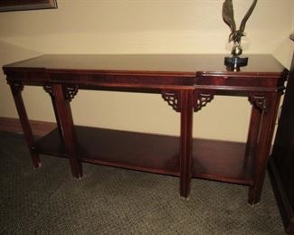Mahogany foyer table 54"