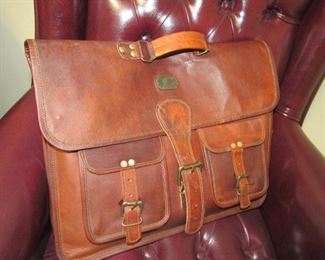 New goat leather saddle bag