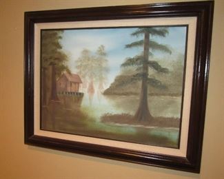 Cajun scene oil on canvas