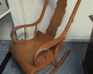 Primitive high-back rocker