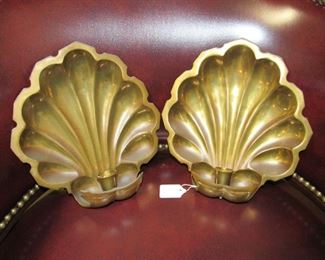 Heavy brass sconces