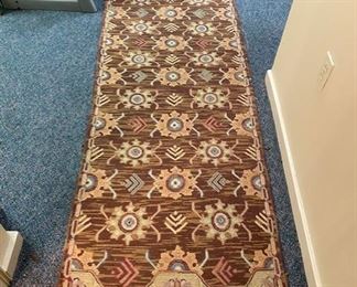 Vintage 10' x 32" hand-knotted runner