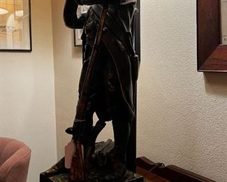 Figural soldier lamp