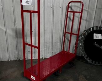 red rolling cart 