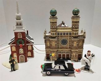 2 Dept 56 Holiday Buildings and Accessories