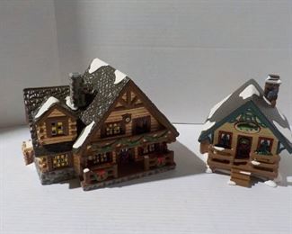 Dept 56 Original Snow Village Hunting Lodge and Trout Cabin