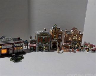 Dept 56 Snow Village Business Grouping with Figures