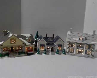 Group of 3 Department 56 Snow Village Houses