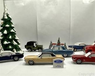 Holiday Village Collectibles Cars and Trees