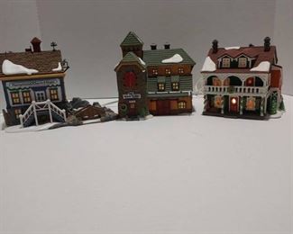 Set of 3 DDept 56 New England Village Series Buildings