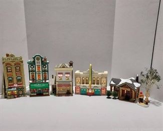 Set of 5 Dept 56 Snow Village Pieces