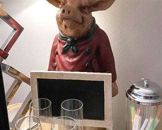 Cute Pig with Chalkboard