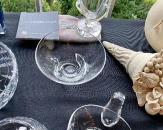 Three pieces of Steuben glass