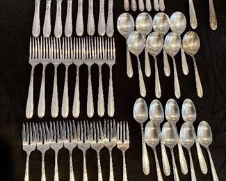 Heirloom sterling flatware set
