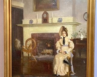 “Caller of 1816” oil on canvas by Marguerite Pearson (1898-1978)
34.5” x 40.5” (with frame)
This particular painting was purchased at Sotheby’s in 1999
