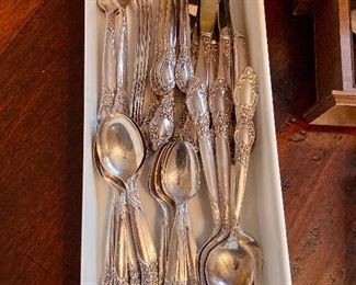 Oneida “Ballard” stainless flatware 
