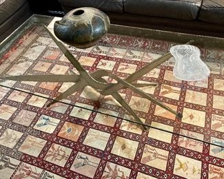 Brutalist metal coffee table by Silas Seandel
60” w, 30”d, 16” h
