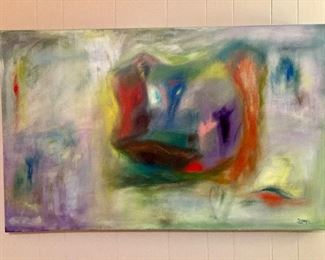 Abstract expressionist painting by Birmingham artist Vicki Denaburg
48” x 30”
