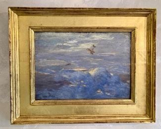 WWI aerial dogfight “Spad Diving on Albatross” oil on board by Henri Farre (1881-1934). Farre was well known for his aerial depictions, and 75 of his works are in the permanent collection of the Smithsonian's National Air & Space Museum in Washington, D.C.
20” x 16” (including frame)
$8000 - owners price
