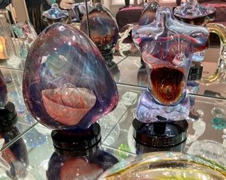 Italian Calcedonia art glass sculptures by Dino Rosin