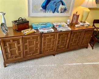 Massive mid century modern credenza
99” w, 19” d, 30” h
