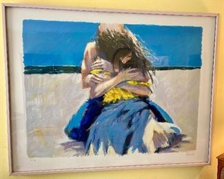 “Young Lovers” serigraph by Aldo Luongo
51” x 37”
