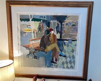 Itzchak Tarkay signed artist proof serigraph
42.5” x 40”
