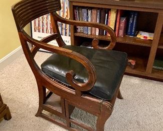 Antique regency metamorphic chair
23”w, 24” d, 35” h
